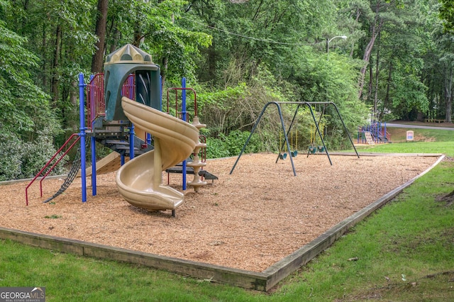 view of play area