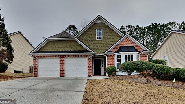 craftsman inspired home featuring a garage