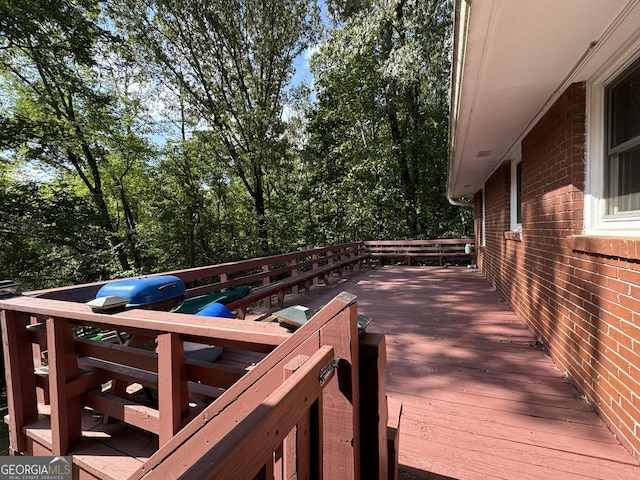 view of wooden deck