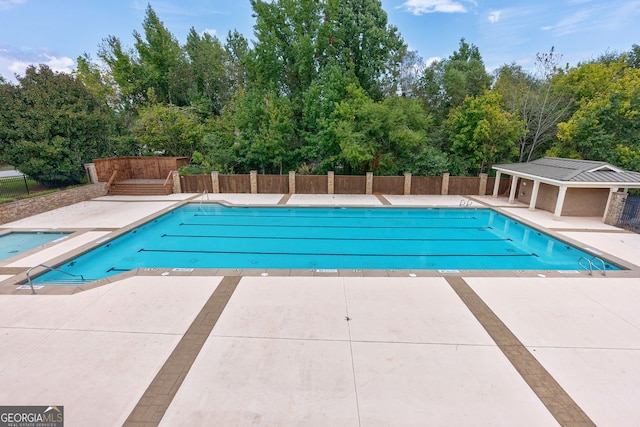 view of pool with a patio area