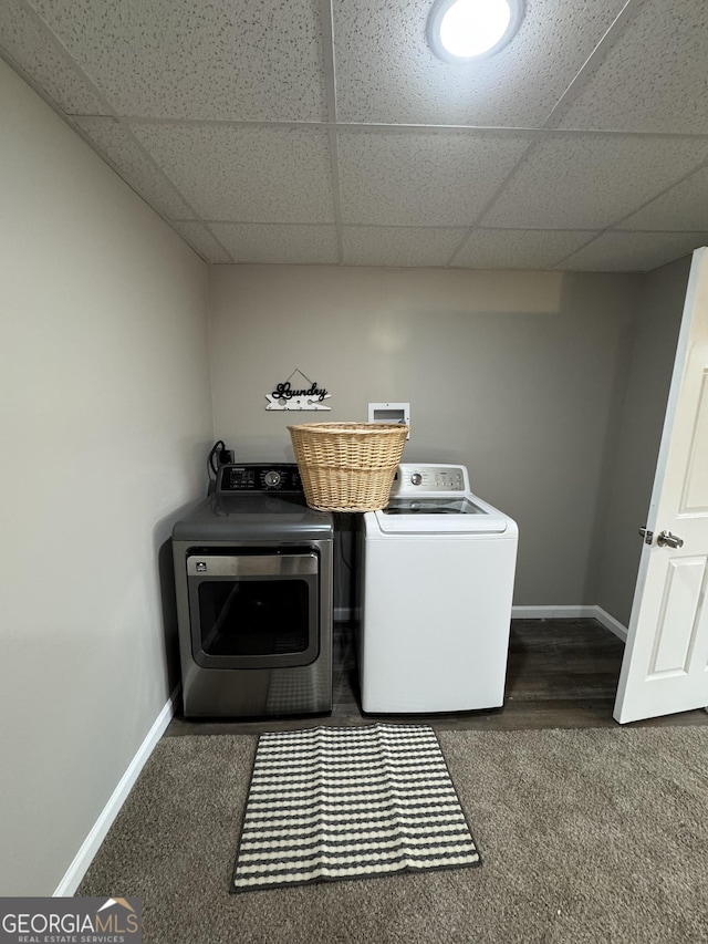 laundry room featuring separate washer and dryer