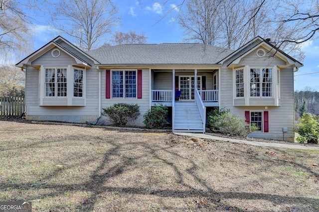 view of front of home featuring a porch