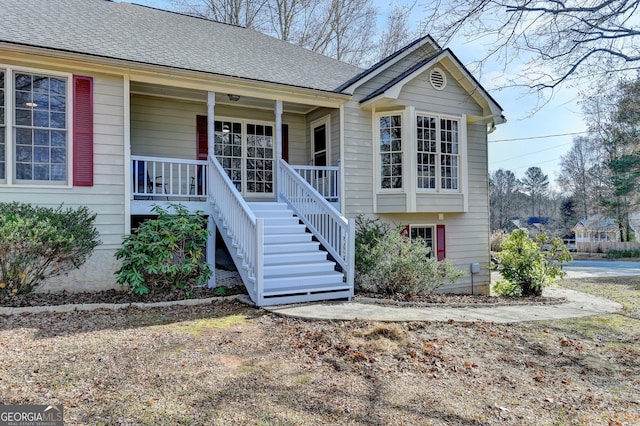 view of front of house with covered porch