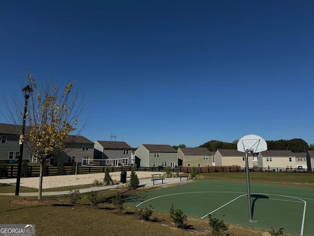 view of basketball court