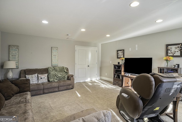 view of carpeted living room