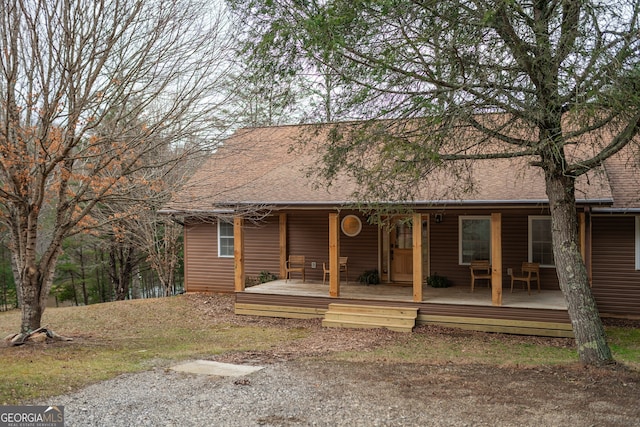 view of front of property with a porch