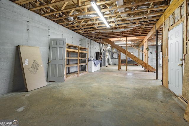 view of basement