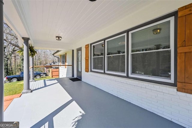 view of patio / terrace with a porch