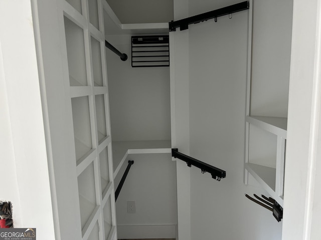 view of walk in closet