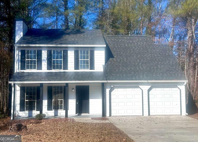 view of front facade featuring covered porch