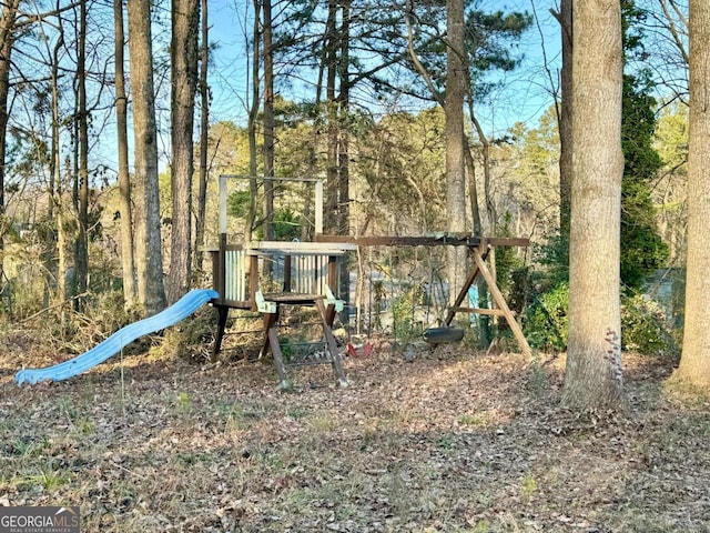 view of jungle gym