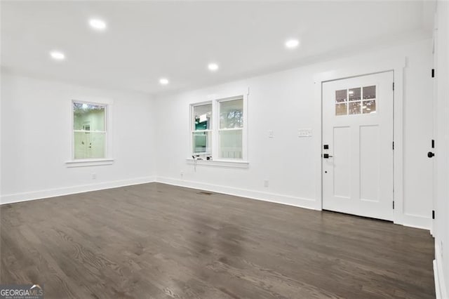 entryway featuring dark hardwood / wood-style flooring