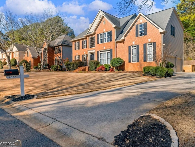 view of front facade with a garage