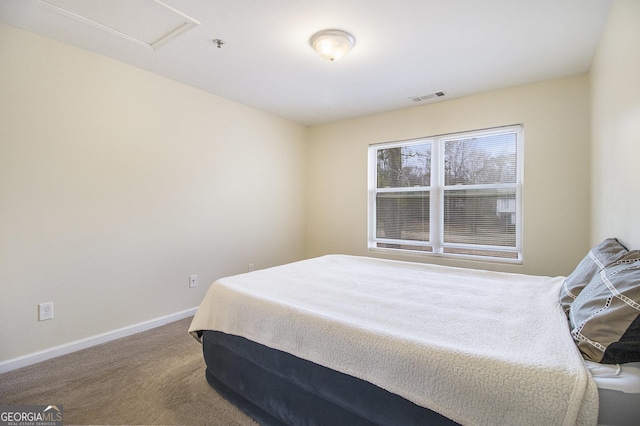 view of carpeted bedroom