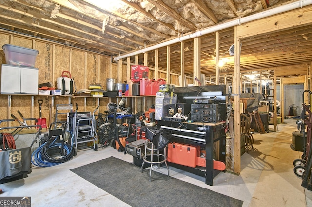 view of storage room