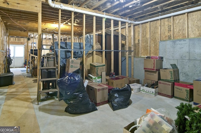 view of basement