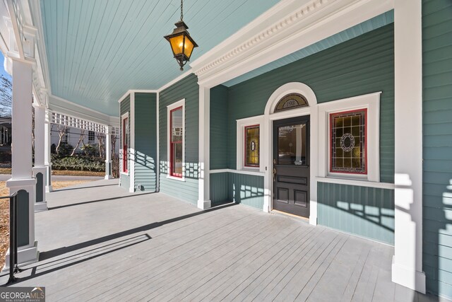 198 Dearing St, Athens, GA 30605 - wooden deck featuring covered porch
