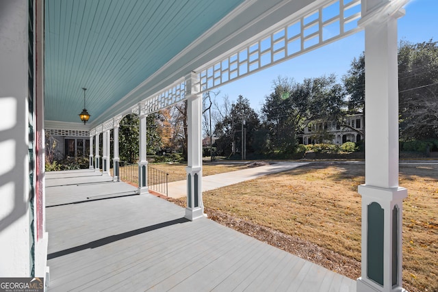 view of patio with covered porch