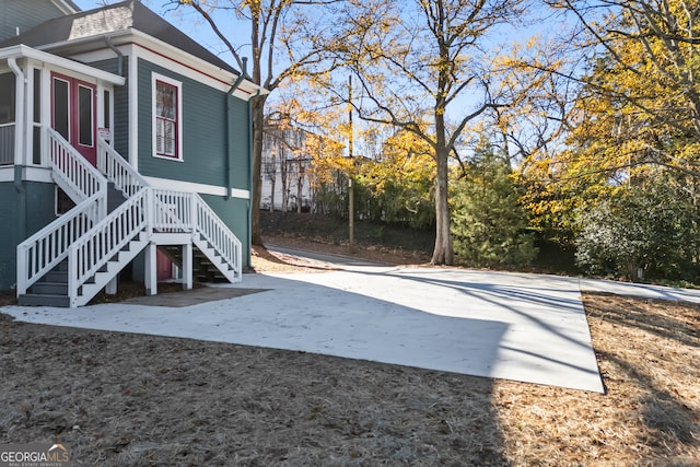 exterior space with a patio