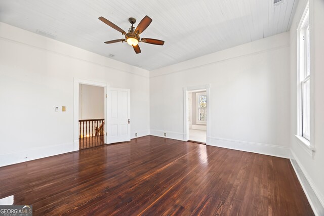 198 Dearing St, Athens, GA 30605 - empty room with wood finished floors, baseboards, and ceiling fan