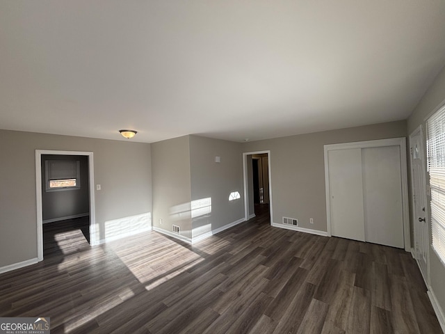 interior space featuring dark hardwood / wood-style flooring