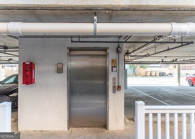 garage featuring elevator