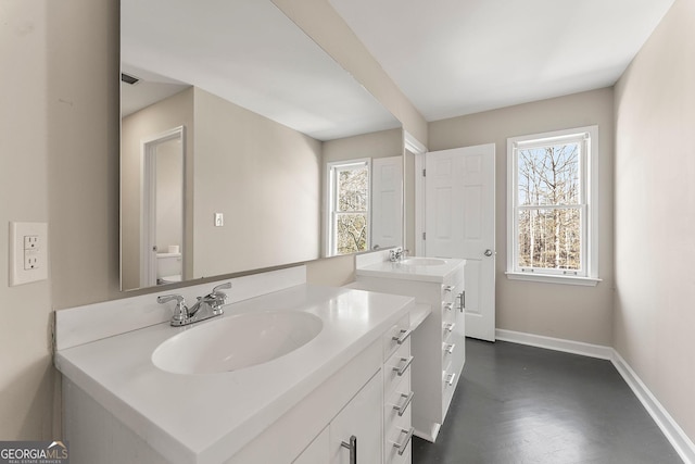 bathroom with vanity