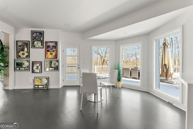 view of unfurnished dining area