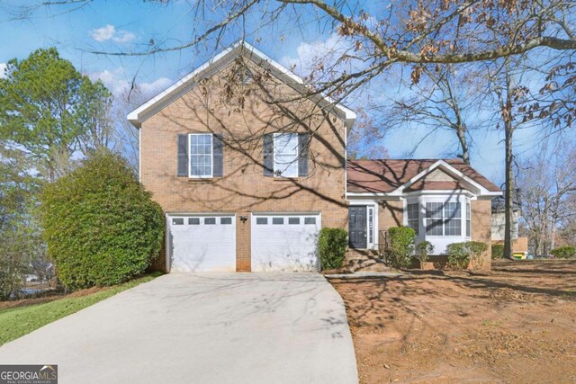 view of property with a garage