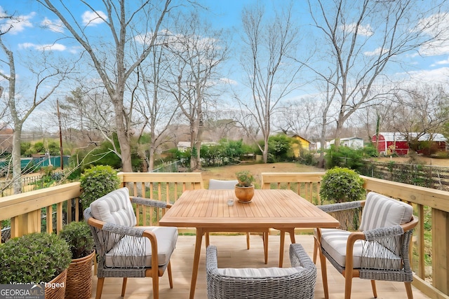 view of wooden deck