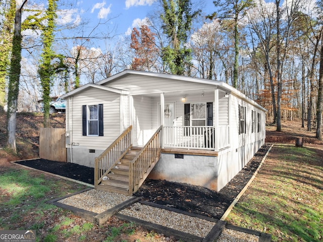 view of front of house with a porch