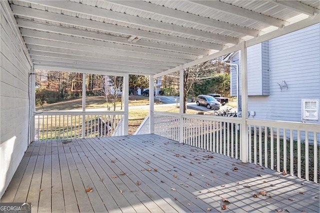 view of wooden deck