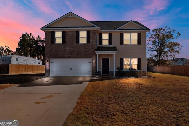 view of front of home featuring a garage