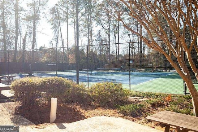 view of tennis court