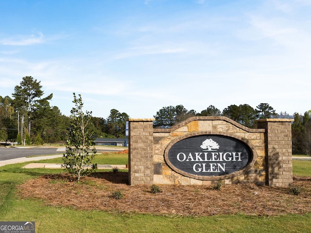 view of community sign