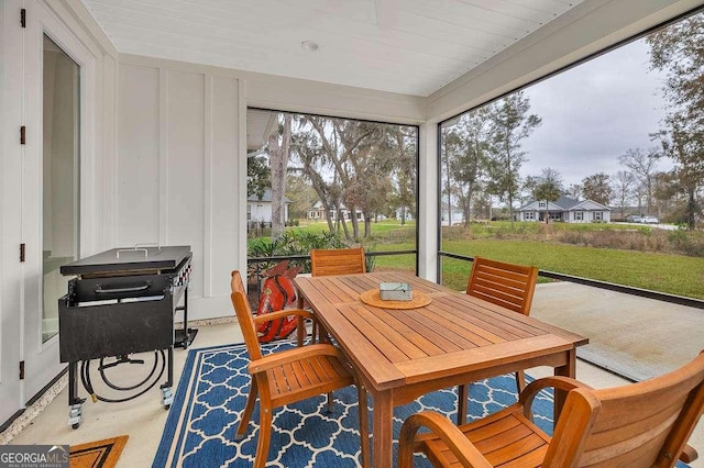 view of sunroom