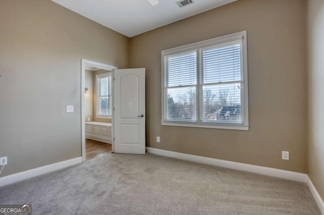 view of carpeted empty room