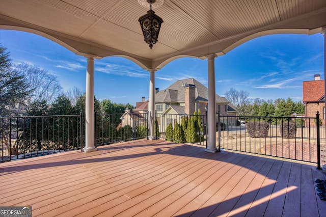 view of wooden deck