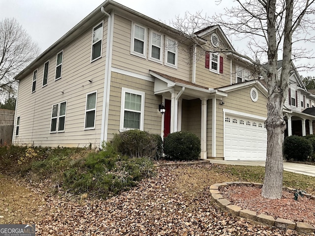 view of front of home featuring a garage