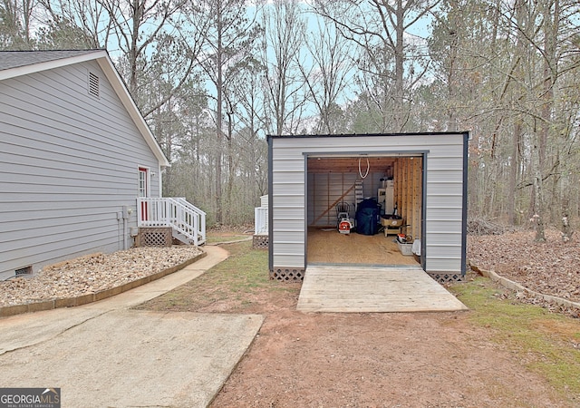 view of outdoor structure