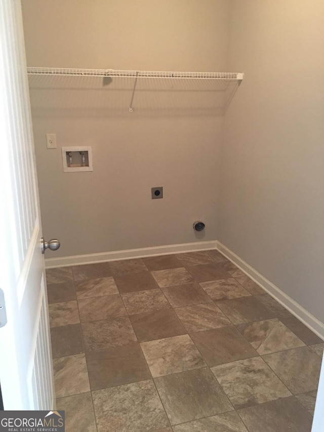 laundry room featuring electric dryer hookup and hookup for a washing machine