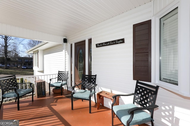 view of patio / terrace with a porch