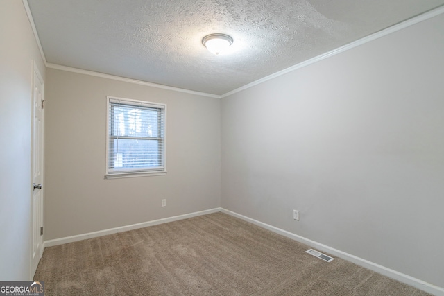 2098 Mallard Crst, Lithonia, GA 30058 - empty room featuring a textured ceiling, ornamental molding, and carpet flooring