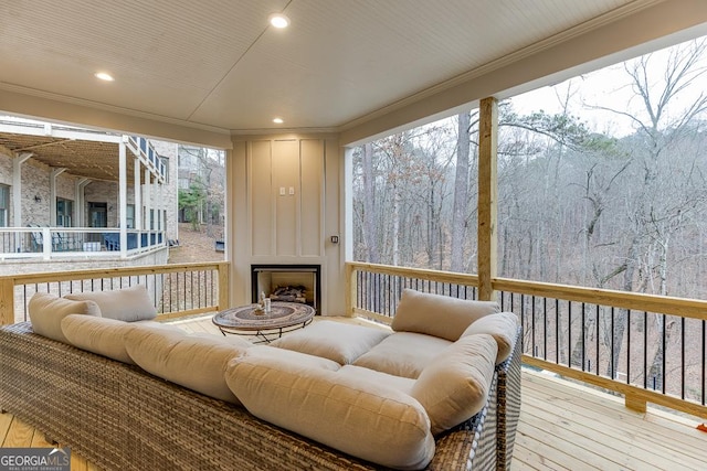 view of sunroom