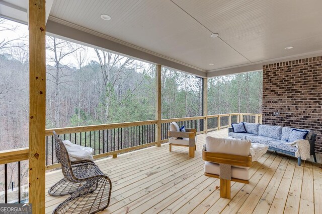 view of sunroom