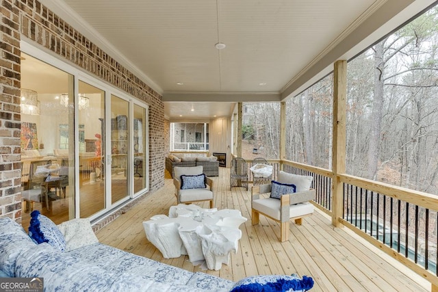 view of sunroom / solarium