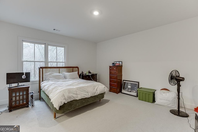 view of carpeted bedroom