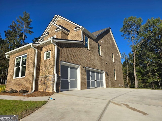 view of home's exterior with a garage