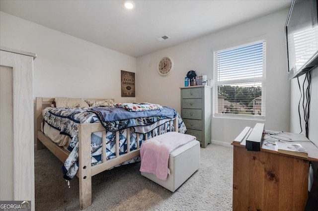 view of carpeted bedroom