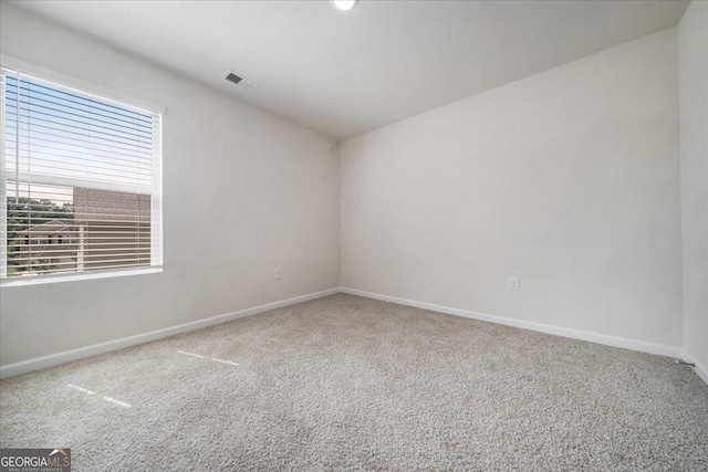 view of carpeted empty room